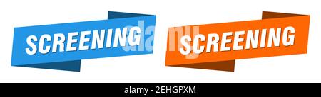 Siebband Label sign set. Screening Banner Stock Vektor
