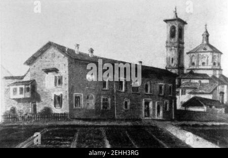 Palazzo Leone da Perego Pirovano (Legnano). Stockfoto