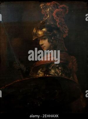 Pallas Athena Rembrandt. Stockfoto