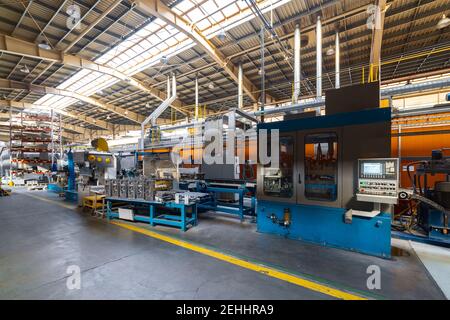 Das Innere der Metallwerkstatt. Stockfoto