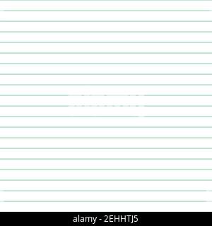 Rasterpapier. Abstrakt gestreifter Hintergrund mit Farbe horizontale Linien. Geometrische nahtlose Muster für Schule, Tapete, Texturen, Notizbuch. Liniertes Papier Stock Vektor