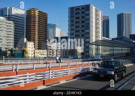 Tsukiji Bridge Road Tokyo Japan Stock Foto Stock Bilder Stock Bilder Stockfoto