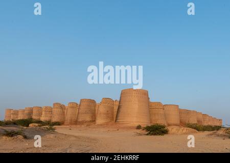 Derawar Fort Bei Sonnenuntergang, Yazman Tehsil, Punjab, Pakistan Stockfoto