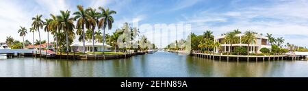 Fort Lauderdale Florida Las Olas Innenstadt Panorama Panoramablick Stadt marina Boote Boot Stockfoto