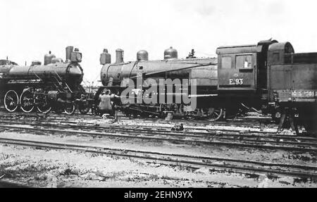 Parovoz S und EF. Stockfoto