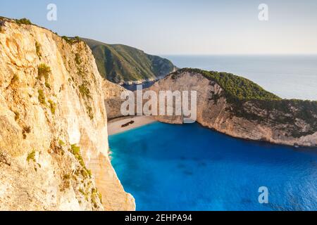 Reise Insel Zakynthos Griechenland Schiffswrack Navagio Strand Sommer Urlaub Reisen Stockfoto