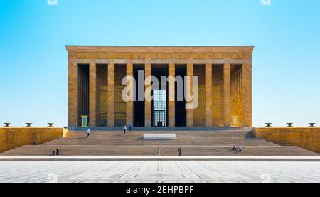 ANKARA, TÜRKEI - 3. SEPTEMBER 2020: ANITKABIR. Anitkabir ist das Mausoleum von Mustafa Kemal Ataturk. Ankara, Türkei. Stockfoto