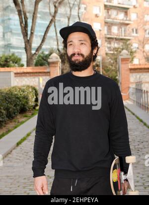 Man Skateboarder Lifestyle Hipster Konzept Stockfoto