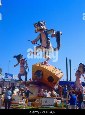 FALLA EN LAS FIESTAS DE SAN JOSE. Lage: FALLAS DEL 2000. Denia. Alicante. SPANIEN. Stockfoto