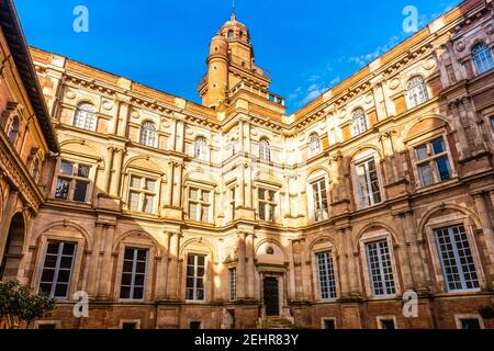 Klassisches schönes Privathotel Assezat in Toulouse, Occitanie in Frankreich Stockfoto