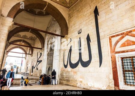 EDIRNE, TÜRKEI - 26. JANUAR 2020: Edirne Alte Moschee (Türkisch: Eski Cami oder Ulu Cami) in Edirne, Turkiye. Stockfoto