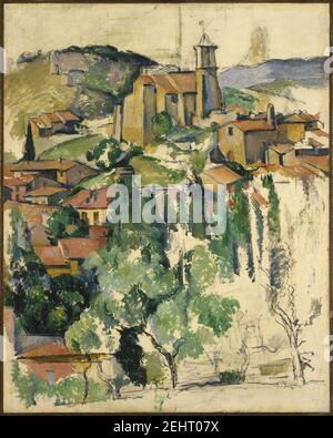 Paul Cézanne - das Dorf Gardanne (Le Village de Gardanne) Stockfoto