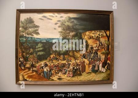 Die Prozession zum Kalvarienberg, Pieter Brueghel der Jüngere, 1564. SMK, Statens Museun for Kunst, Dänische Nationalgalerie, Kopenhagen, Dänemark. Stockfoto