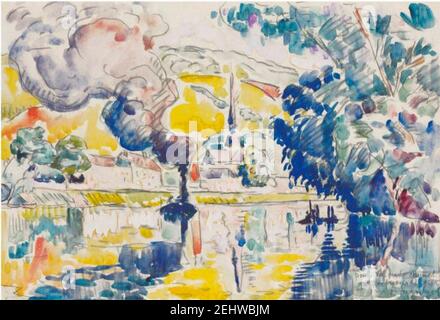 Paul Signac Les Andelys. Stockfoto