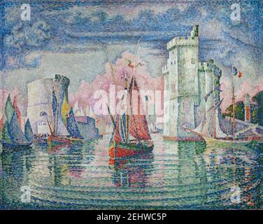 Paul Signac, 1921, Entrée du Port de la Rochelle, Öl auf Leinwand, Stockfoto