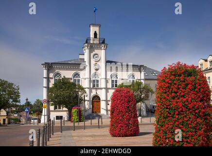 Stadthaus am John Paul II Platz in Ciechanow. Polen Stockfoto