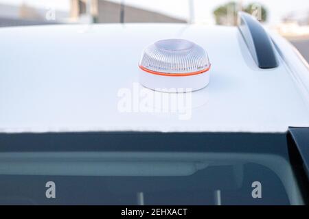 Notlicht für beschädigte Fahrzeuge Stockfoto