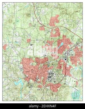 Chapel Hill, North Carolina, Karte 1993, 1:24000, Vereinigte Staaten von Amerika von Timeless Maps, Daten U.S. Geological Survey Stockfoto