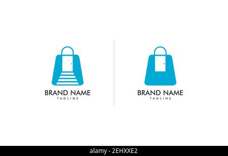 Online Shop Tasche Möbel Logo Vektor Vorlage geeignet für Shop Diese Sorge über Möbel Verkauf oder Service Stock Vektor