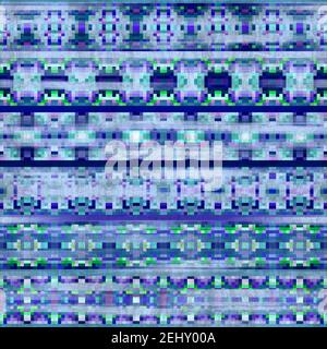 Nahtloser Kelim-Teppich Mit Quadratischen Pixelmustern Stockfoto