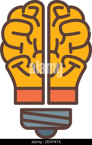 Gehirn-Logo isoliert auf weißem Hintergrund. vektor-Illustration Stock Vektor