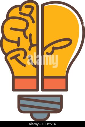 Gehirn-Logo isoliert auf weißem Hintergrund. vektor-Illustration Stock Vektor