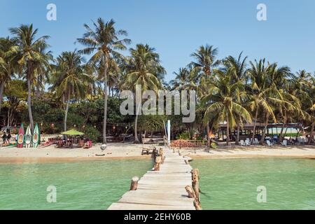 Mai Rut Ngoai Insel Waterfront, Kien Giang, Vietnam Stockfoto