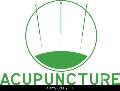 Akupunkturtherapie-Logo mit Textraum für Ihren Slogan Slogan Slogan, Vektor-Illustration Stock Vektor
