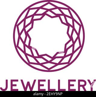 Schmuck-Logo auf weißem Hintergrund. vektor-Illustration Stock Vektor