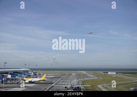 Kuala Lumpur International Airport 2 (KLIA2), in Sepang, Malaysia, ist der weltweit größte Flughafen für Billigfluggesellschaften. Stockfoto