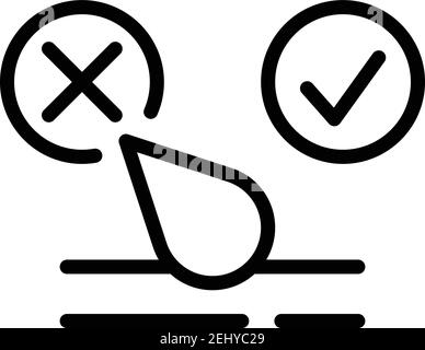 Messsymbol nicht. Kontur nicht wie Gauge Vektor-Symbol für Web-Design isoliert auf weißem Hintergrund Stock Vektor