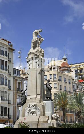 Denkmal für Jose Canalejas in Alicante. Spanien Stockfoto