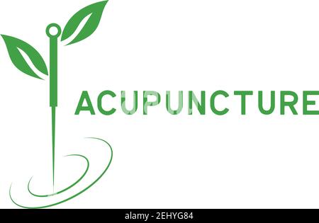 Akupunkturtherapie-Logo mit Textraum für Ihren Slogan Slogan Slogan, Vektor-Illustration Stock Vektor