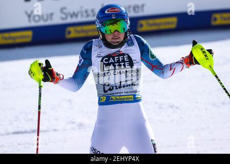 Druscie, Cortina (BL), Italien. Februar 2021, 20th. SHIFFRIN Mikaela (USA) Bronzemedaille während 2021 FIS Alpine Ski Weltmeisterschaften - Slalom - Frauen, alpines Skirennen - Foto Sergio Bisi/LM Credit: LiveMedia/Alamy Live News Stockfoto