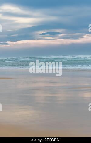 Biscarosse in den Landes, schöner Strand im Winter Stockfoto