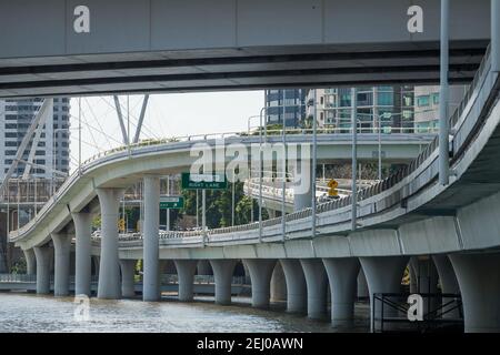 Der M3 Riverside Expressway, Brisbane, Queensland, Australien. Stockfoto