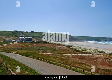 Pointe du Raz und Baie des Trepasses, Finistere, Bretagne, Bretagne, Frankreich, Europa Stockfoto