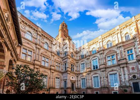 Schönes klassisches Privathotel Assezat in Toulouse, Occitanie in Frankreich Stockfoto