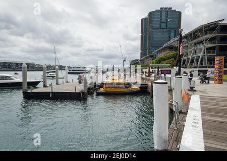 The Promenade, King Street Wharf, Sydney, New South Wales, Australien. Stockfoto