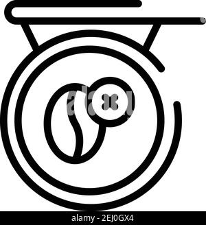 Koffeinfreies Symbol. Umriss koffeinfrei Vektor-Symbol für Web-Design isoliert auf weißem Hintergrund Stock Vektor
