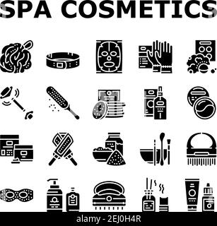 Spa Kosmetik Beauty Collection Icons Set Vektor Stock Vektor