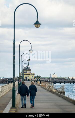 St Kilda Pier, Melbourne, Victoria, Australien. Stockfoto