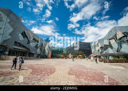 ACMI, das Ian Potter Center: NGV Australia und der Koorie Heritage Trust, Federation Square, Melbourne, Victoria, Australien. Stockfoto