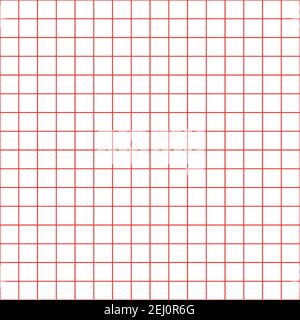 Rasterpapier. Abstrakter quadratischer Hintergrund mit Farbgrafik. Geometrisches Muster für Schule, Tapete, Texturen, Notizbuch. Liniert blank auf transparent Stock Vektor