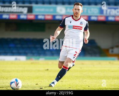 Southend, Großbritannien. Februar 2021, 20th. SOUTHEND, ENGLAND - FEBRUAR 20: Bolton Wanderers' Gethin Jones während der Sky Bet League Two zwischen Southend United und Bolton Wanderers im Roots Hall Stadium, Southend, UK am 20th. Februar 2021 Credit: Action Foto Sport/Alamy Live News Stockfoto