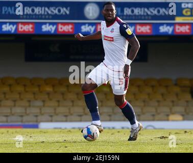 Southend, Großbritannien. Februar 2021, 20th. SOUTHEND, ENGLAND - FEBRUAR 20: Bolton Wanderers' Ricardo Santos während der Sky Bet League Two zwischen Southend United und Bolton Wanderers im Roots Hall Stadium, Southend, UK am 20th. Februar 2021 Credit: Action Foto Sport/Alamy Live News Stockfoto