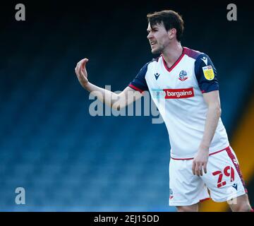 Southend, Großbritannien. Februar 2021, 20th. SOUTHEND, ENGLAND - FEBRUAR 20: Bolton Wanderers' Kieran Lee während der Sky Bet League Two zwischen Southend United und Bolton Wanderers im Roots Hall Stadium, Southend, UK am 20th Februar 2021 Credit: Action Foto Sport/Alamy Live News Stockfoto