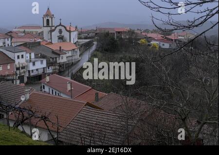 Blick auf das Dorf Vila Boa, in der portugiesischen Region Trás-OS-Montes Stockfoto