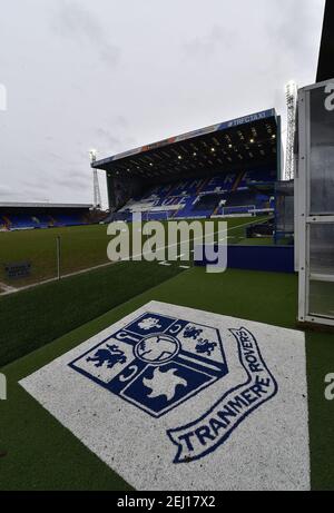 BIRKENHEAD, ENGLAND. FEB 20th Gesamtansicht des Prenton Park, Heimat von Tranmere Rovers, vor dem Sky Bet League 2-Spiel zwischen Tranmere Rovers und Oldham Athletic am Samstag, 20th. Februar 2021 im Prenton Park, Birkenhead. (Kredit: Eddie Garvey, Mi News) Kredit: MI Nachrichten & Sport /Alamy Live Nachrichten Stockfoto