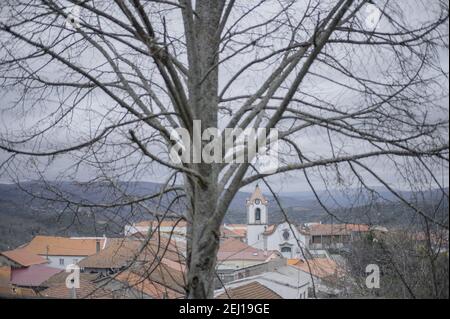 Blick auf das Dorf Vila Boa, in der portugiesischen Region Trás-OS-Montes Stockfoto